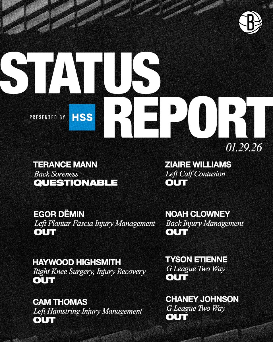 Thursday's status report