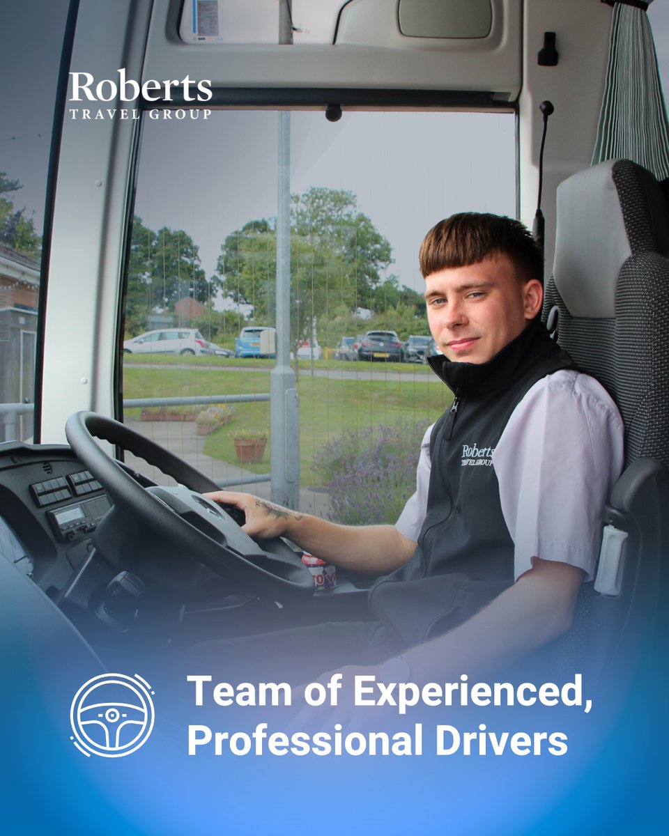 Choose Roberts Travel Group for more than just a coach ride - our experienced, professional drivers keep you safe and comfortable every mile. Fully DBS-checked, thoroughly trained, and backed by 24/7 operational support. 🚌✨