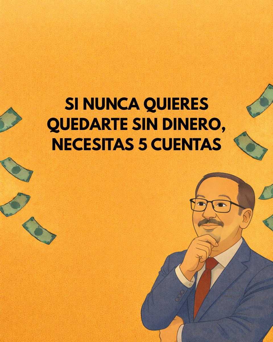 MasterNotesX's tweet image. Si nunca quieres quedarte sin dinero, necesitas 5 cuentas

Abro hilo 🧵
