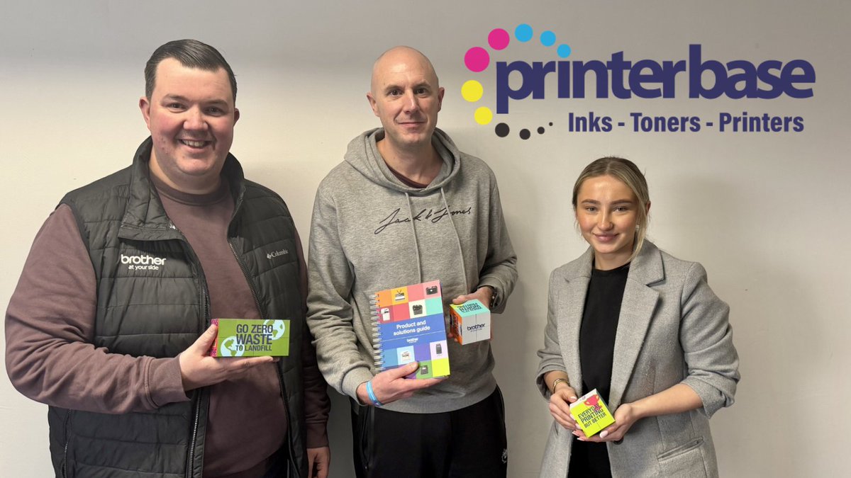 Printerbase's tweet photo. QBR time, catching up with Brother!
 
It's that time of the year again, the Brother team were at Printerbase today for our QBR meeting.
 
Looking forward to good things to come. Thanks for coming in, Chris &amp; Cait. It's always a pleasure to have you around. https://t.co/KR36Lh090E
