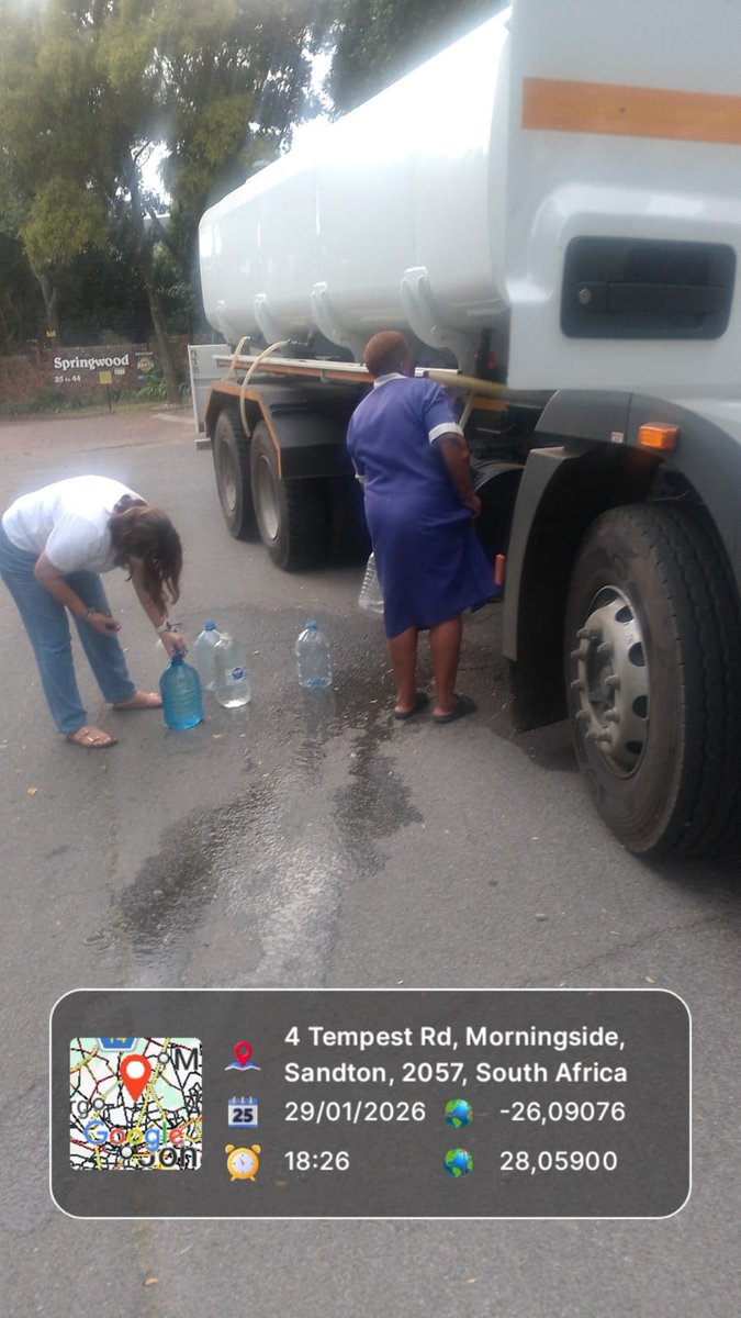 🚨 Cllr Unofficial Update: Burst Pipe – Tempest

JHB Water has advised that if the standby team does not attend this evening, the job will be allocated to a team first thing tomorrow morning.

Alternative water is on site