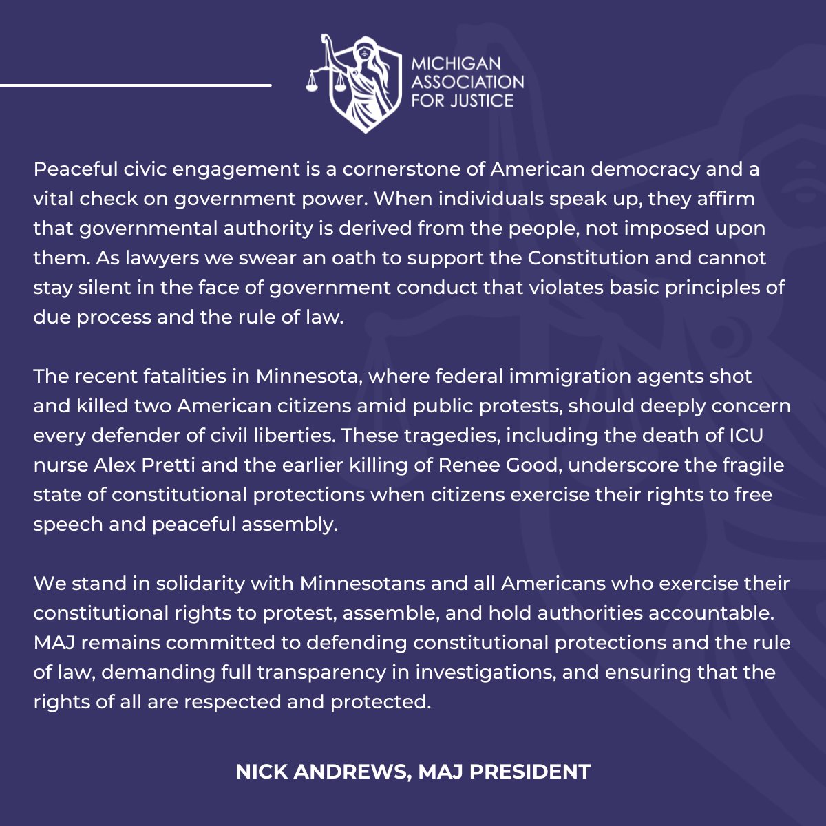 Michigan Association for Justice tweet media