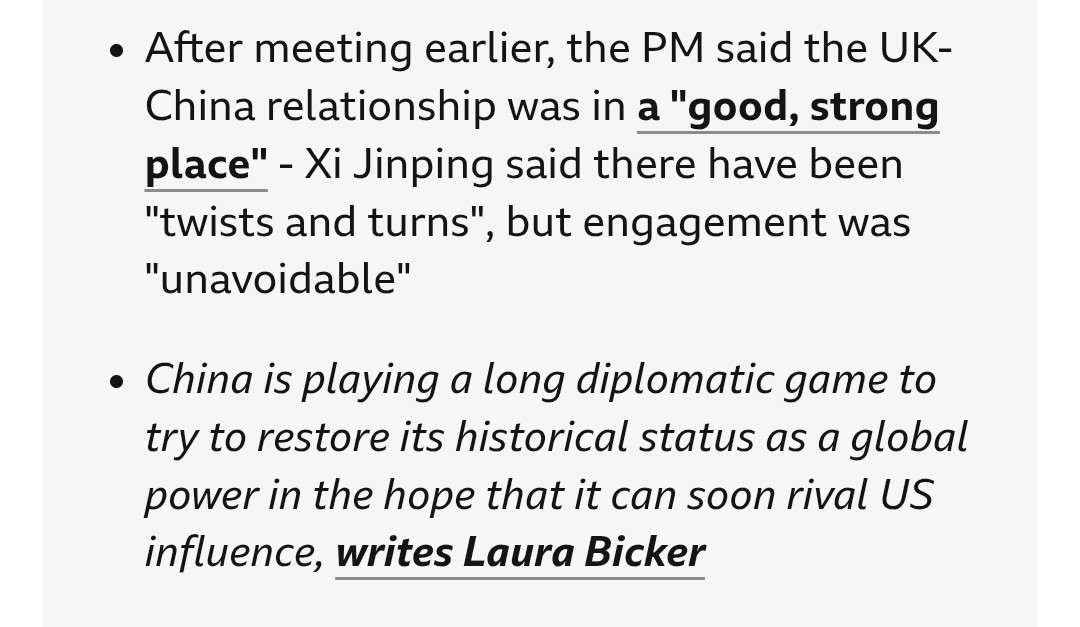 The UK's PM Keir Starmer is in China meeting Xi Jinping in hopes of resetting relations, no doubt for trade reasons. This follows Canada's PM Mark Carney doing the same thing. These start small but usually grow. The ground is shifting below our feet.
A snippet from the BBC...