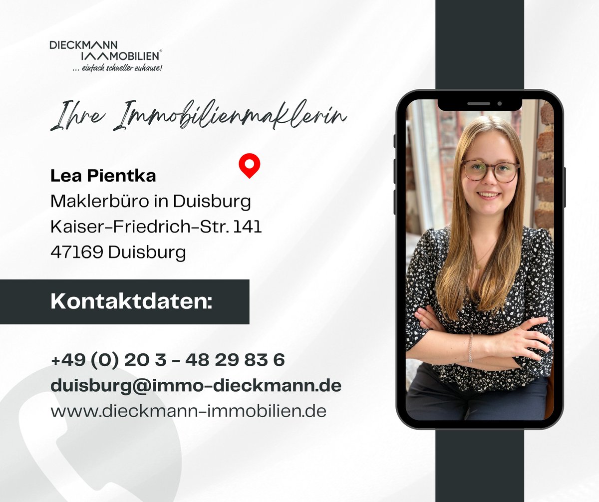 dieckmann_immo's tweet photo. #Reihenmittelhaus in #Duisburg #Beeckerwerth

- ca. 72m² 
- 3 Zimmer
- Gasheizung (2006)
- neues Dach + Dämmung (2006)
- inkl. Einbauküche

💰 Kaufpreis: 219.000,- €
(Provisionsfrei für den Käufer!)

https://t.co/r42Qs492SY

📲 (0) 20 3 - 48 29 83 6
📩 duisburg@immo-dieckmann.de https://t.co/73xFEjFZu8
