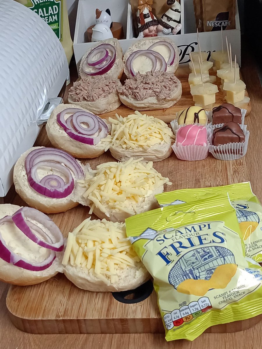 Lunch for me and my son today, tuna for him &amp; good old cheese &amp; onion for me by Luke C