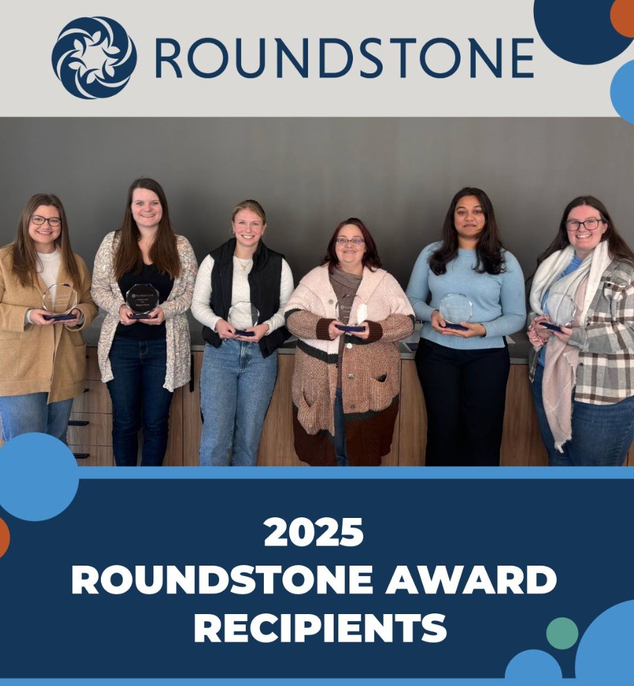 The best companies are built by people who actually care.

Big congrats to our 2025 Roundstone award winners:
Jency, Andrea, Emilie, Mia, Megan, and Emma.

You raise the bar for all of us. Proud to build with you!