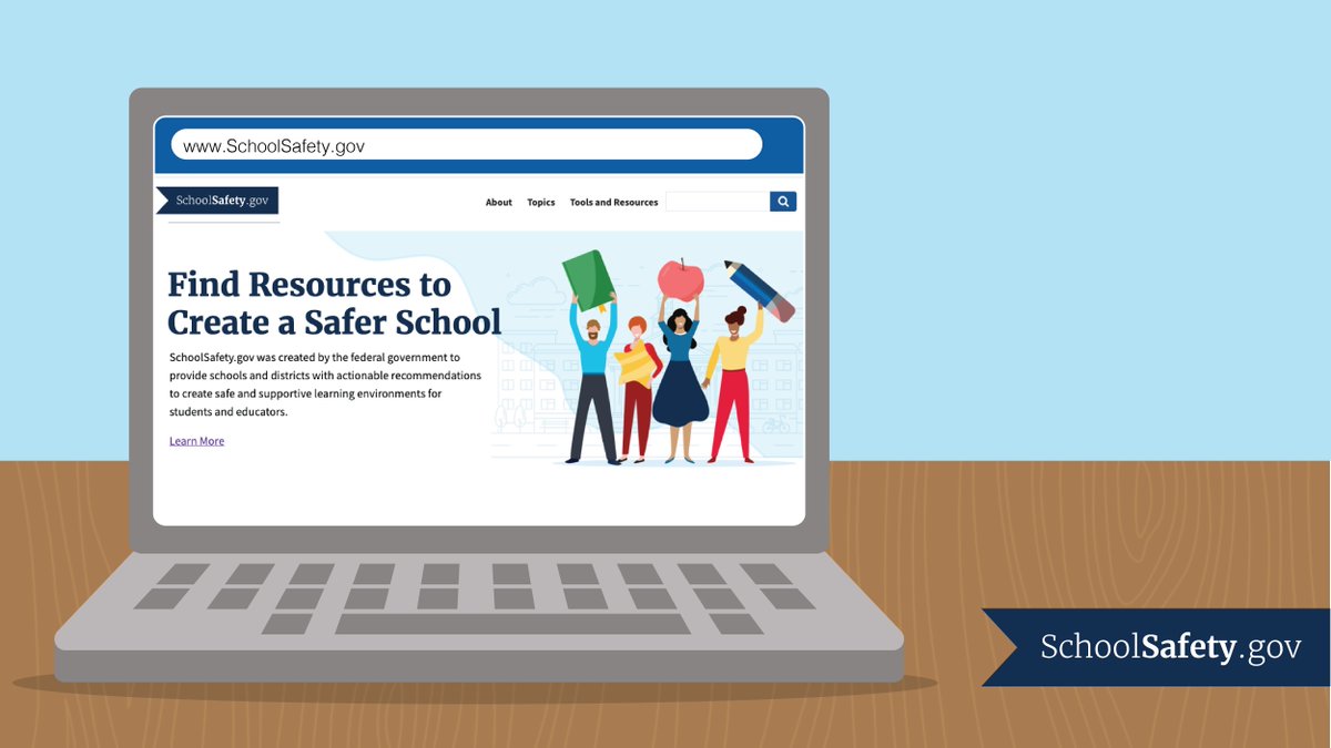 CISAgov's tweet image. 📢#K12 partners: Searching for violence prevention resources? Check out @SchoolSafetyGov. The site offers quick access to guidance, tools, strategies and more to help build resilience in the face of evolving #SchoolSafety threats: go.dhs.gov/UCD