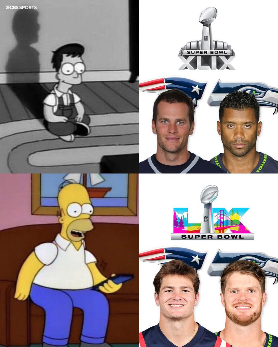 PatriotsZueira's tweet photo. Estou oficialmente VELHO #SuoerBowl #SuperBowlLX #NEPats https://t.co/eeaqWD0sbT