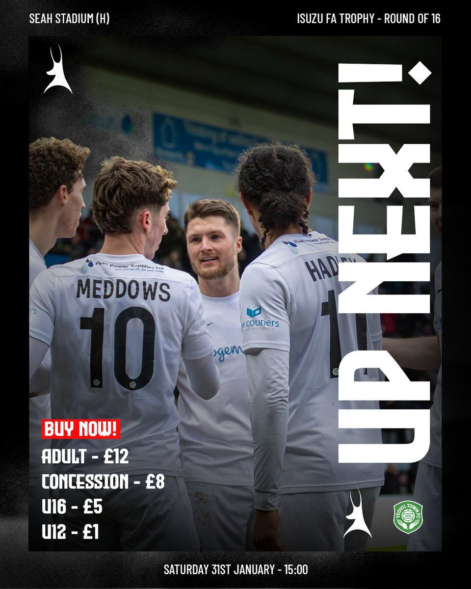 A big cup tie at the SEAH Stadium this Saturday.

We host Yeovil Town with a place in the quarter-finals on the line.

🎟️: afctelfordunited.ticketco.events/uk/en/events/1…

#WeAreTelford