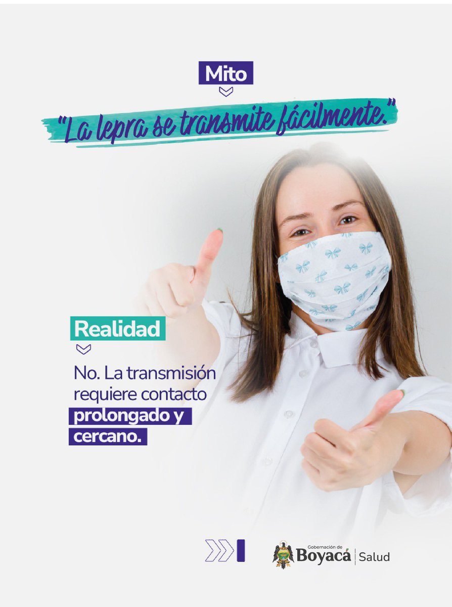 📢Hablar de lepra sigue generando miedo, no por la enfermedad, sino por el estigma que la rodea.

Desde la <a href="/SecSaludBoyaca/">Secretaría de Salud de Boyacá</a> promovemos la información y la detección temprana para avanzar hacia una #BoyacáGrande💚💜🤍sin lepra ni discriminación.

Lo que debes saber ⬇️
<a href="/MinSaludCol/">MinSalud Colombia 🇨🇴</a>