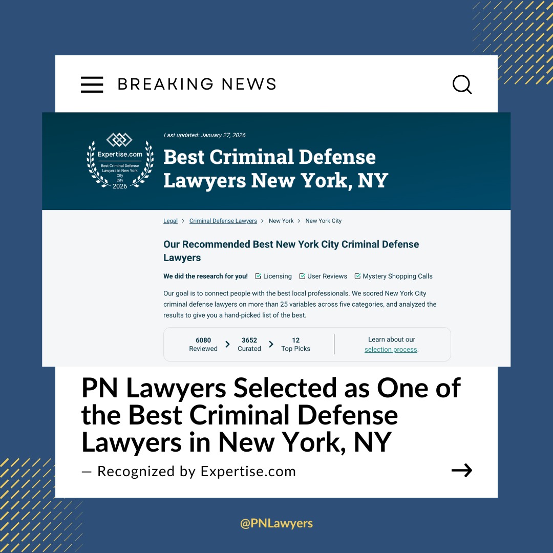 PNLawyers's tweet image. PN Lawyers has been recognized as one of the Best Criminal Defense Lawyers in New York, NY by Expertise.com.

We will continue to strive to maintain our ranking by offering quality service to the public.

#CriminalDefense 
#NYCriminalDefense 
#LegalRecognition