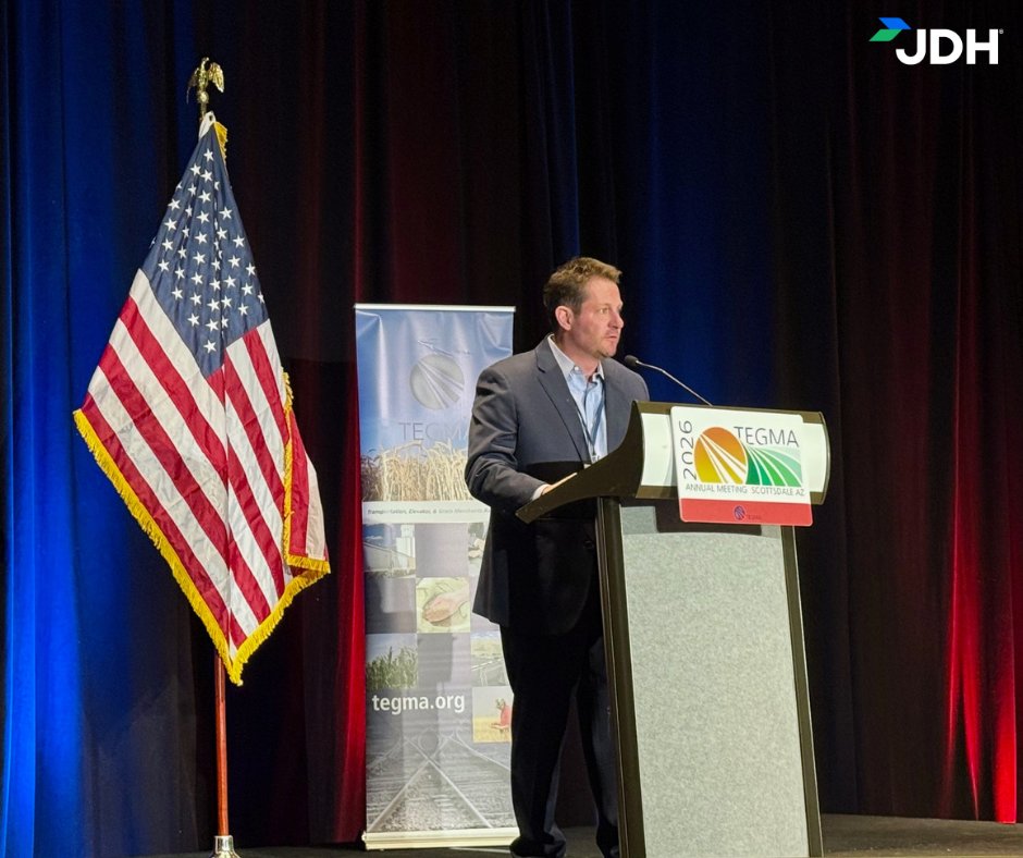 JDHCo's tweet photo. Keeping grain moving takes coordination and trust. That’s why TEGMA matters: bringing together shippers, receivers, railroads and logistics partners to move North American grain worldwide. 🌎 Proud of Aaron Reid for kicking off the annual meeting as TEGMA chairman. https://t.co/DPy09xlbAt