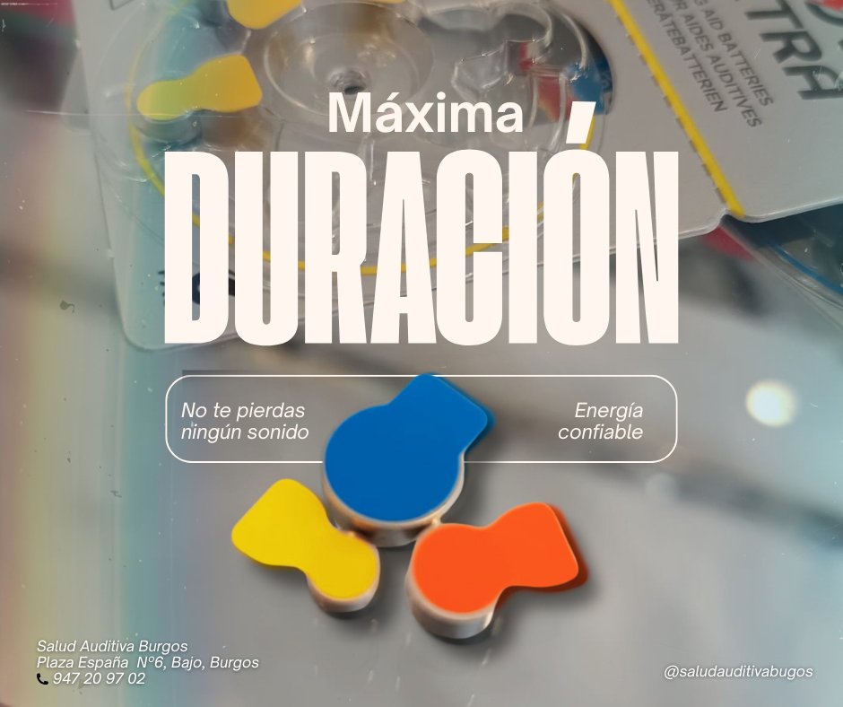 🔋🔝Rendimiento prolongado y potencia constante para tus🦻audífonos. 
En <a href="/SaludBurgos/">SALUD AUDITIVA BURGOS</a> cuidamos cada detalle de tu audición.
☎️947 20 97 02 📞683 65 83 58
🌐 saludauditivaburgos.com
📍Plaza España 6, Bajo  #Burgos
#Salud