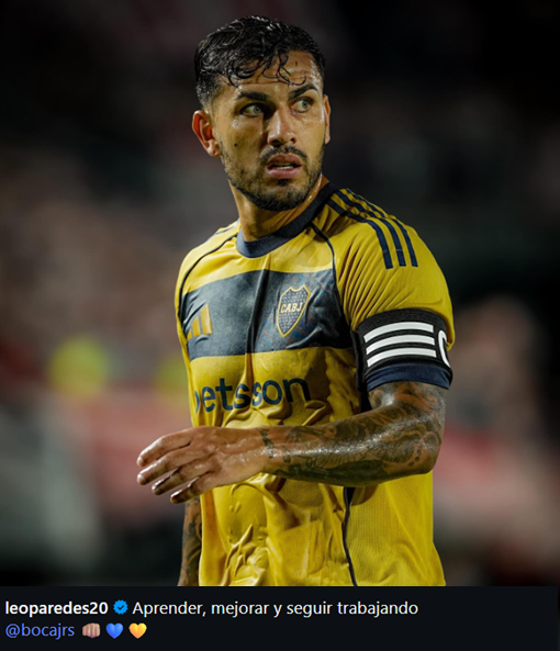 la12tuittera's tweet photo. ✍️"APRENDER, MEJORAR y SEGUIR TRABAJANDO"

🔎El MENSAJE del CAPITÁN LEANDRO PAREDES en Instagram. https://t.co/1nNRGpN0WU
