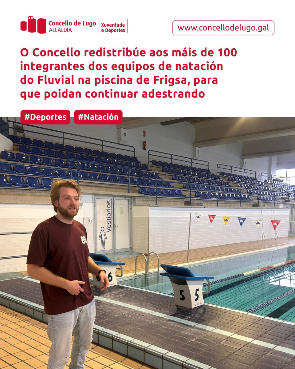 🏊‍♂️ A suba do río anegou parte das instalacións do club da Ponte, polo que a área de Deportes fixo as xestións necesarias para garantir que as e os nadadores poidan exercitarse.

#Deportes #ClubFluvialLugo #Natación