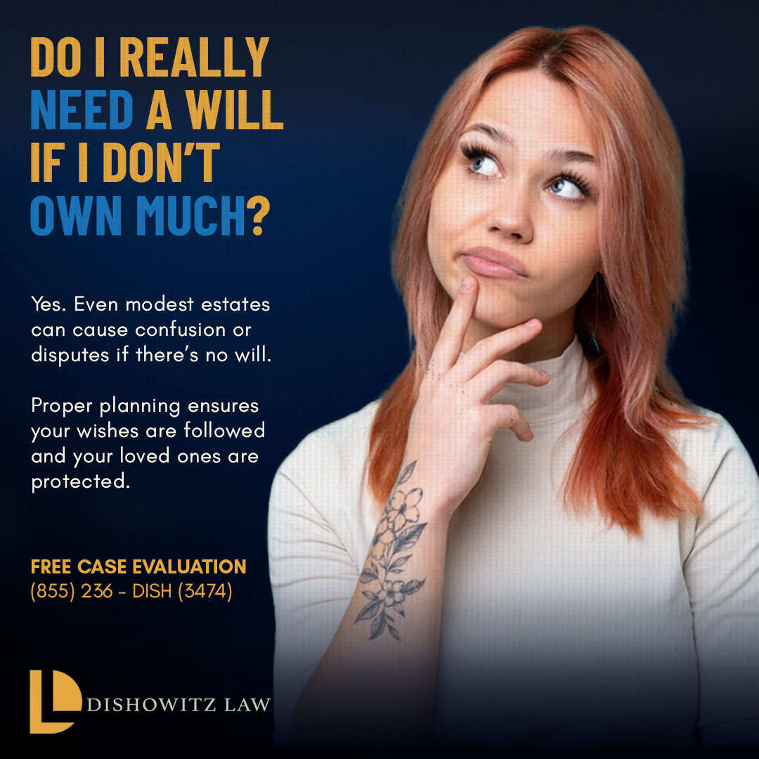 bendishowitzpa's tweet photo. Estate planning isn’t just for the wealthy. A clear will or trust can prevent headaches for your family, avoid probate delays, and give peace of mind that your wishes will be honored.

Contact Dishowitz Law: (855) 236-DISH (3474)! #DishowitzLaw #FloridaLaw https://t.co/xY3uAvg5rc