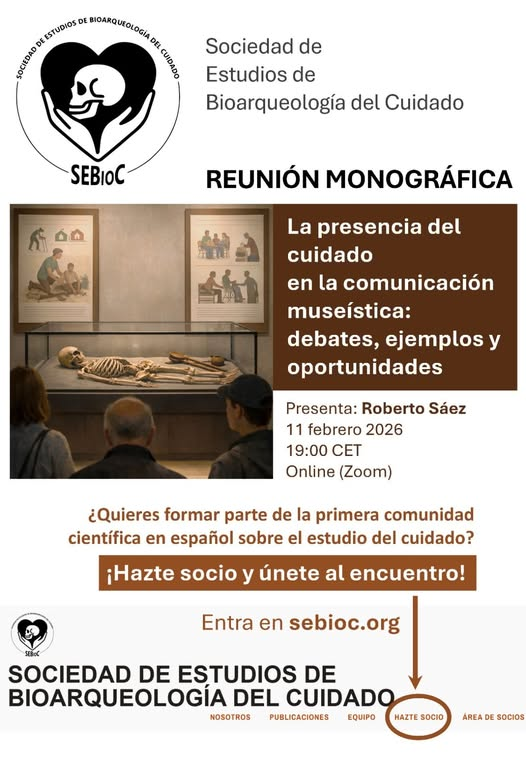 SEBioC_'s tweet photo. ¡Novedad! Anota el 11 de febrero porque ese día vamos a tener la primera reunión monográfica para socios. 
En esta reunión, @robertosaezm nos hablará de "La presencia del cuidado en la comunicación museística: debates, ejemplos y oportunidades" ▶️ Tenéis toda la info en el cartel https://t.co/j5yVjWVfbN