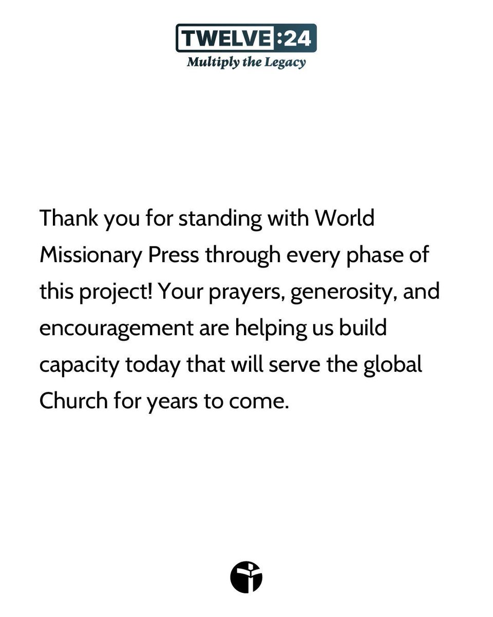 We’re grateful to share a meaningful update on the progress made possible through the Twelve:24 Capital Campaign and your faithful partnership.

And don't forget to check out yesterday's post if you missed it!