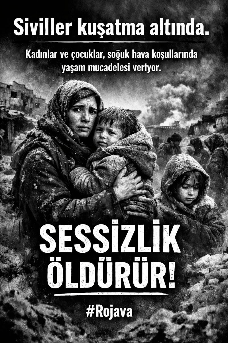 Kobani'de siviller kuşatma altında. İnsani yardım engellenemez !#KobaniyeİnsaniKoridor
