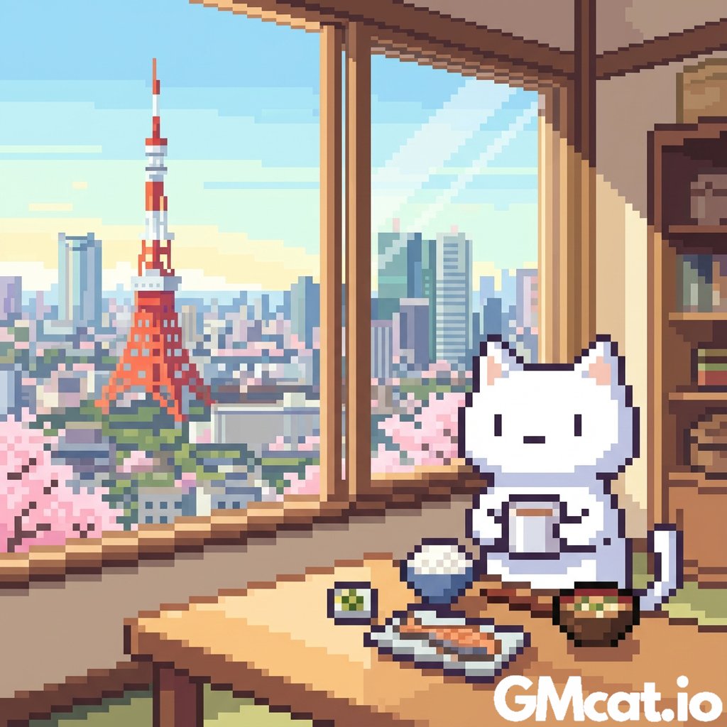 🐾 Happy Saturday, friends! Perfect day for brunch! What’s on your plate today? 🥞🍳 I have some sushi!! 🍣 #GmGm #GmCat