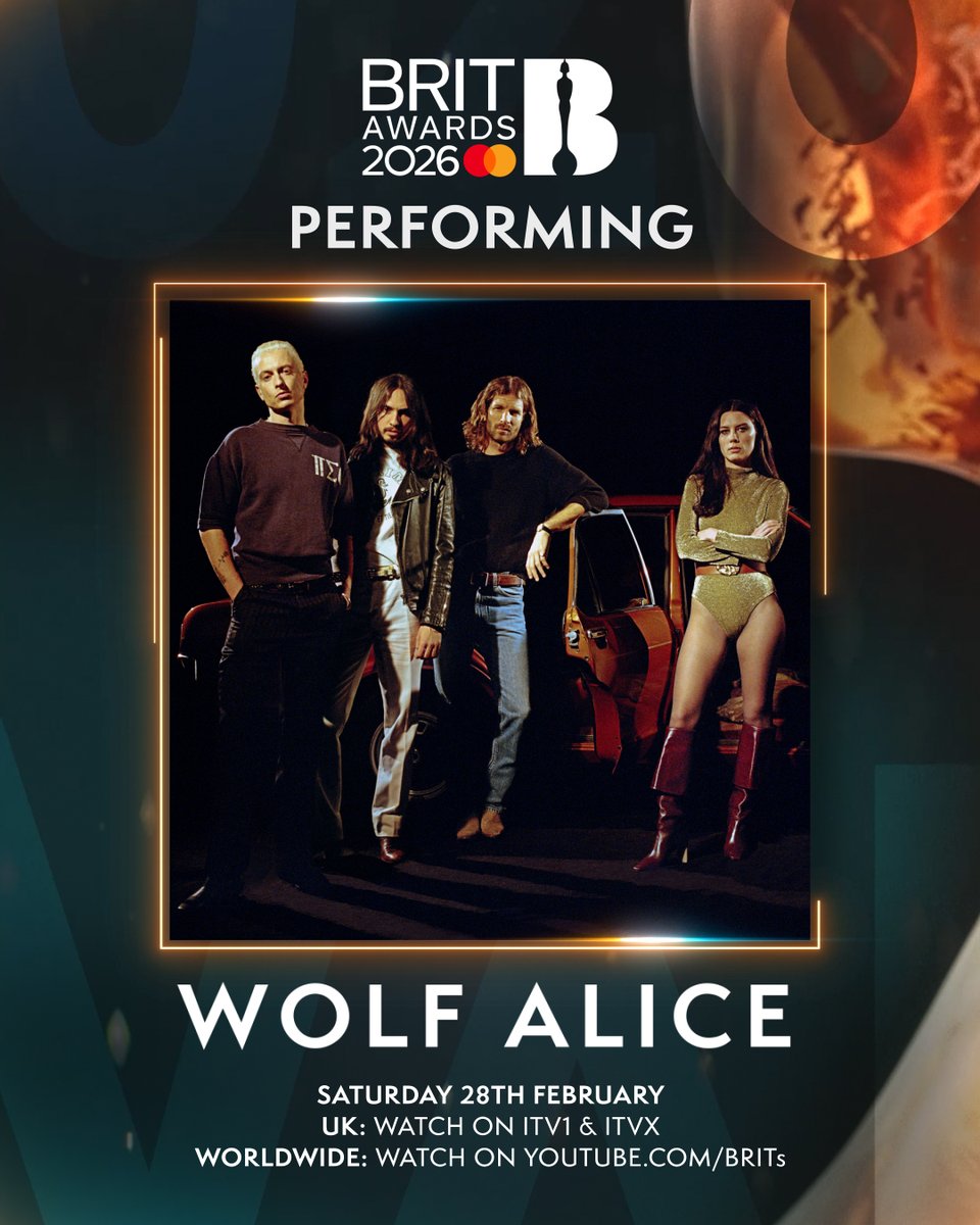 wolfalicemusic's tweet photo. We’re truly honoured to get the opportunity to play this year’s @BRITs! Can’t wait to see what everyone’s wearing, can’t wait to see who else is playing, can’t wait to have ten mini wines (after we play). Most of all can’t wait for a big night out in Manny. https://t.co/kXWTjLdZ9k