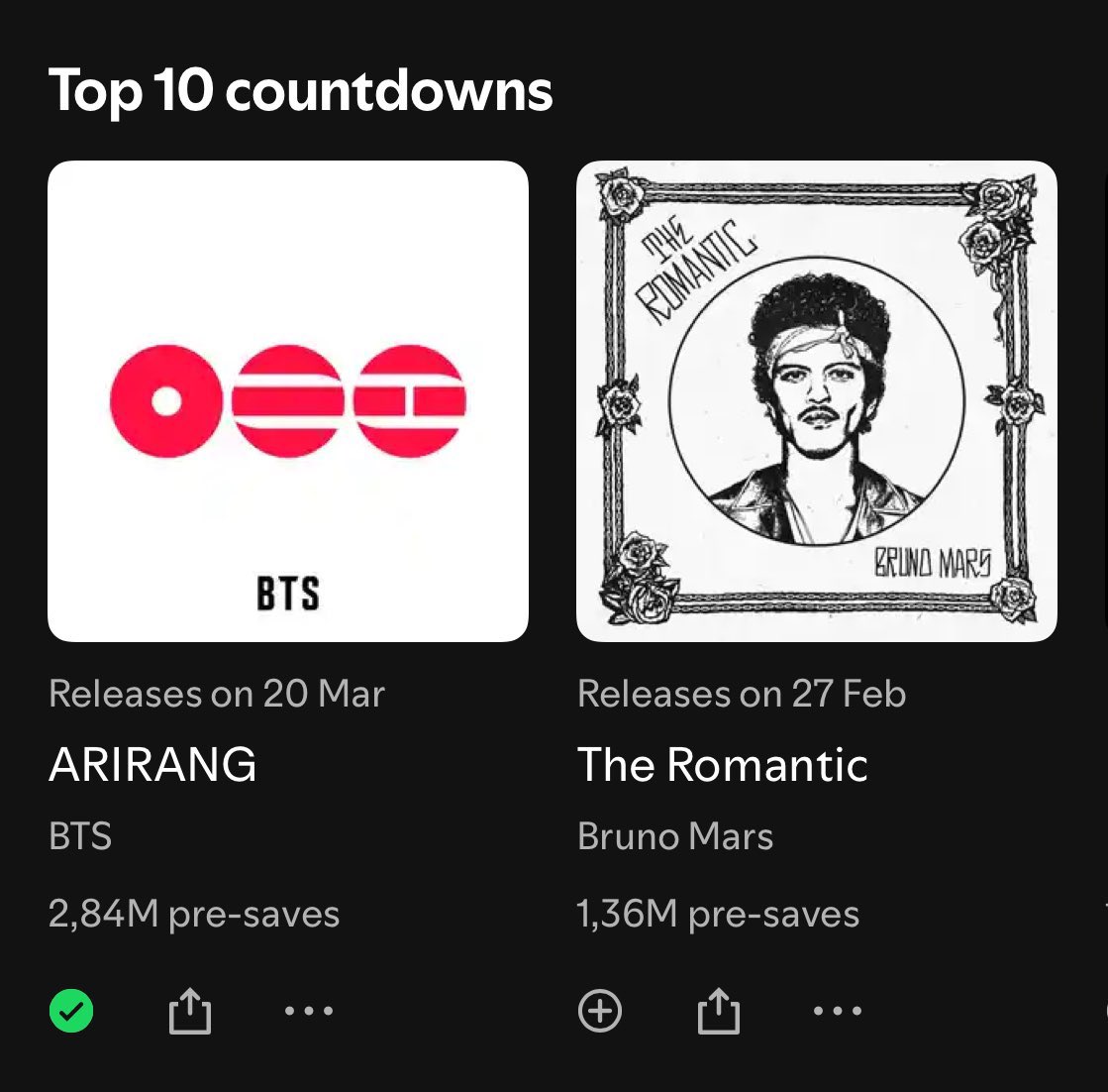 goeskthh's tweet image. 🚨 DIFUNDAN! 
ARIRANG se mantiene en el #1 con 2.84M preguardados ahora, RECUERDEN QUE LA META ES DE 7M, NO DEJEN DE COMPARTIR, VAMOS😭🔥

—Album más preguardado: 5.88M
—#BTS_ARIRANG: 2.84M (Meta: 7M)‼️

PRE SAVE ARIRANG
ARIRANG IS COMING
BTS IS COMING
#BTSComeback2026