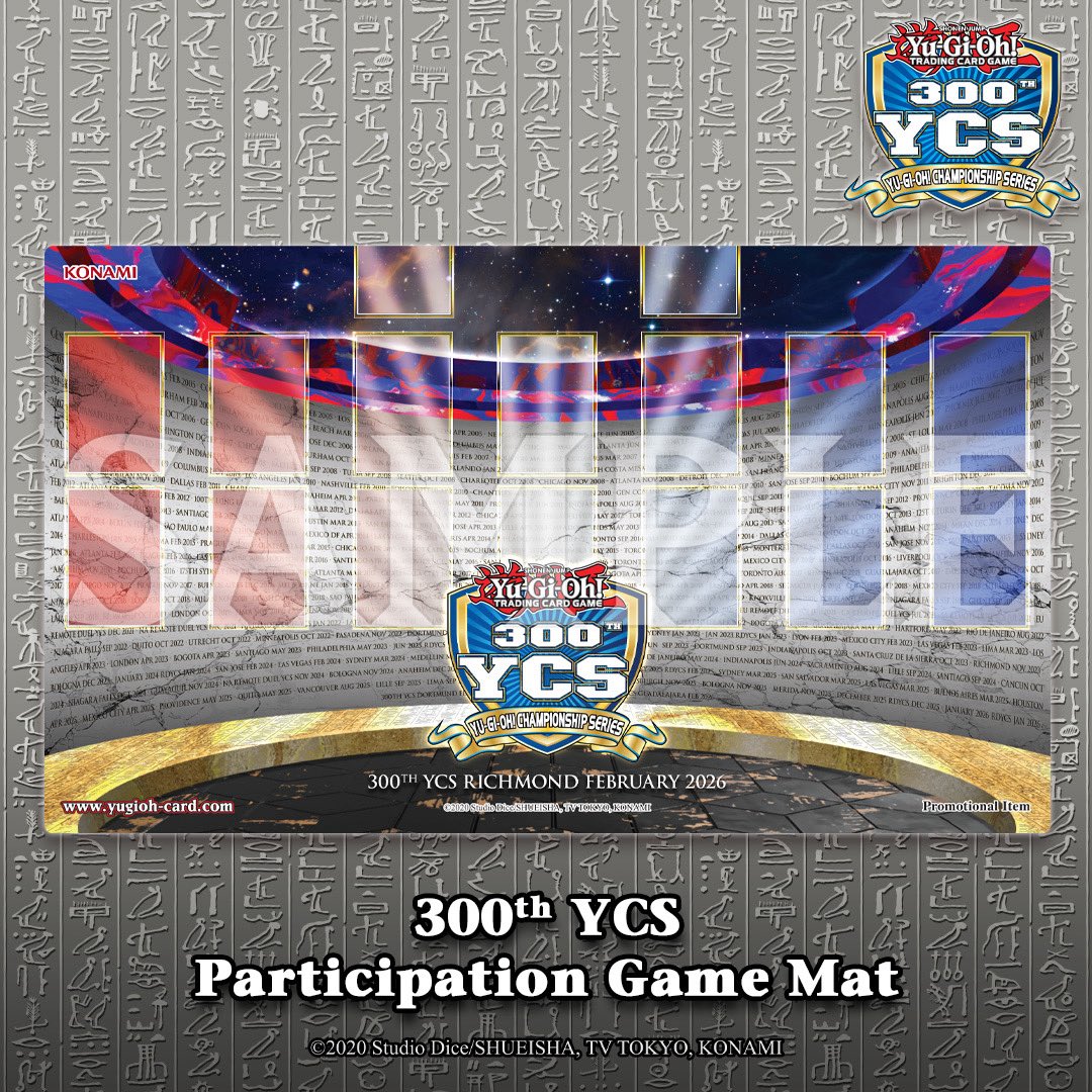 To commemorate the 300th YCS event, check out the exclusive