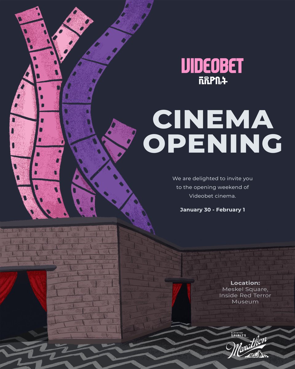 videobet_et's tweet photo. Proud to announce the opening of Videobet Cinema — a new space for bold storytelling and visionary filmmakers.
From Friday through Sunday, we’re screening the best of New Ethiopian Cinema.
Friday is RSVP only. Details soon.
Experience shaped by @marathon_spirits ✨ https://t.co/dW49nOwwz9
