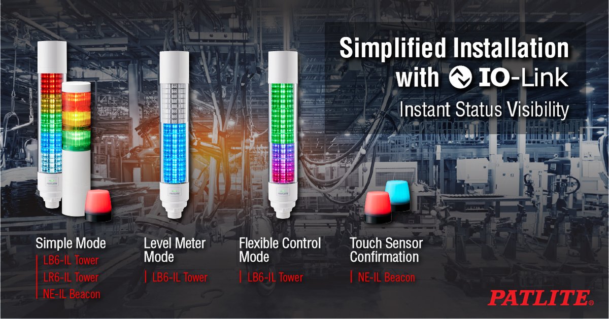 Transform your industrial communication with PATLITE's advanced IO-Link signaling solutions! 🔌  In today’s fast-paced environment, seamless connectivity is essential. IO-Link keeps your operations efficient and connected.

Learn more: ow.ly/R6Mu50WnYGs

#PatliteUSA #IIOT