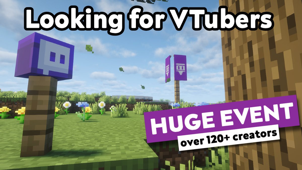 PixelThePainter's tweet image. If you're a VTuber who has Minecraft and you see this tweet either comment or retweet 👀

A massive Minecraft event is coming soon:
- New structures, New bosses and More!

If you're Interested in joining, comment and retweet! 

(I'll be closing the comments in 48 hours!)