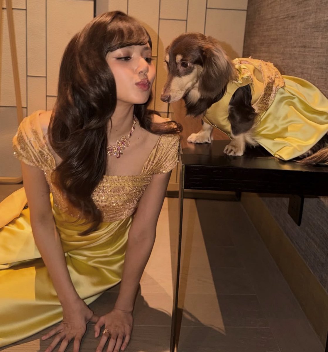 #LISA looks so beautiful together with her adorable pooch #Lola, who accompanied her to the starstudded Amazing Thailand Ambassador exclusive ceremony, dressed in a mini version of Lisa's Royal Balmain gown! 👏👸🐶🌟✨💫🇹🇭🛕👑💛

LISA AMAZING AMBASSADOR 
#AmazingThailandxLISA