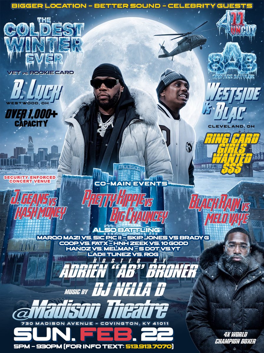 This go be a whole movie bottle girls ring car girls Apollo type theater Adrian Broner hosting u in Ohio u ain’t go want to miss this one 💯💯💯