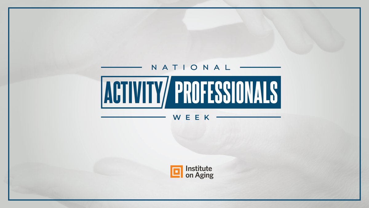 IOASFBAY's tweet image. This #NAPW, we celebrate Activity Professionals who bring creativity, connection, and meaning into the lives of older adults every day. Thank you for all you do.

#NationalActivityProfessionalsWeek #InstituteOnAging