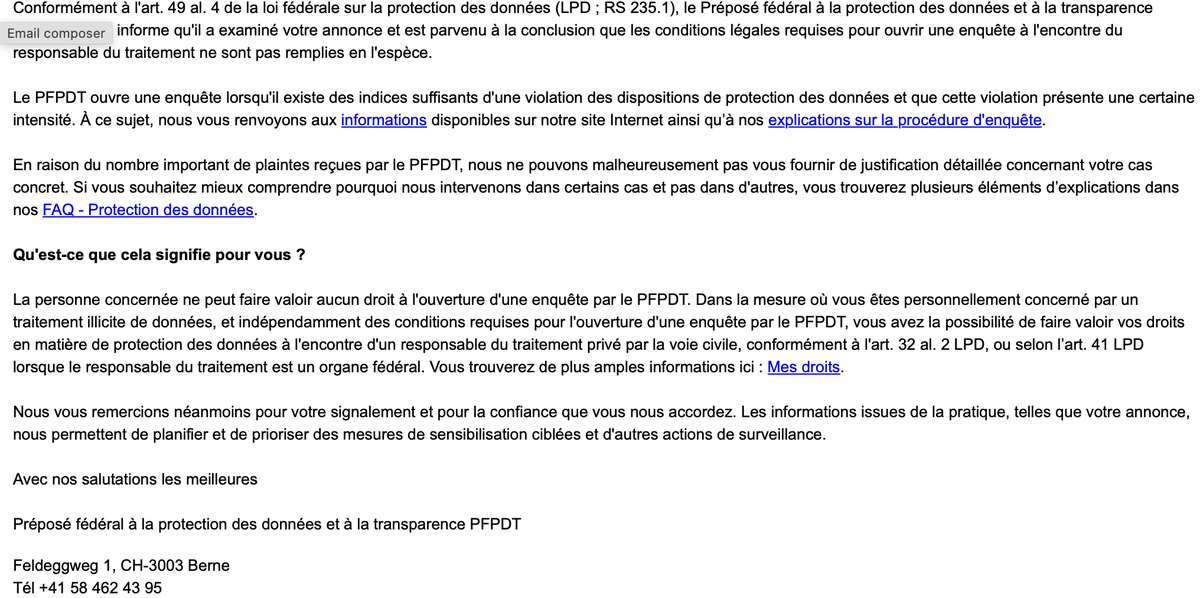 SUSANBR47706704's tweet photo. @alain_berset @coe Democracy needs enforcement, not slogans. 🛡️
In #Switzerland, data complaints can be dismissed with no probe, no reasons — and trust collapses. 🇨🇭📉
Rights without remedies = PR. 🗣️💨 #DataProtectionDay @ICIJorg @OECD @CoeGreco @MaryLawlorhrds @UN_Valovaya https://t.co/L3oZoknnKt