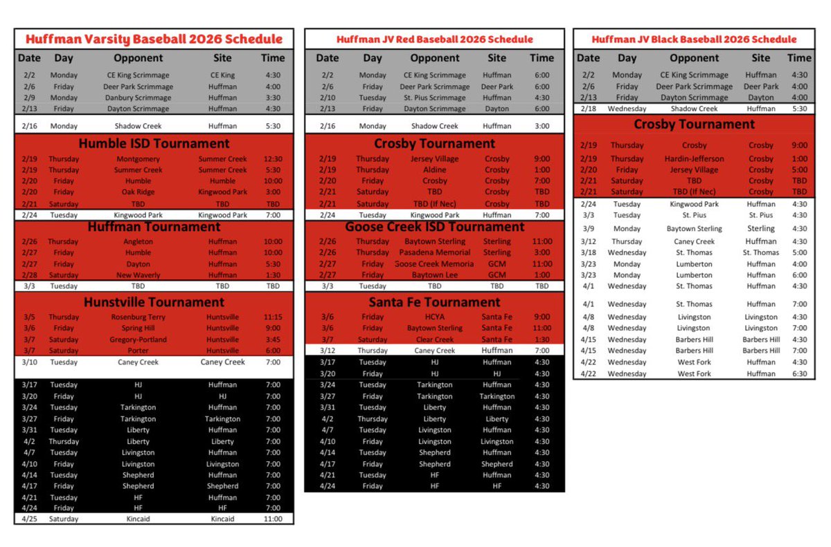 Huffman Baseball tweet media