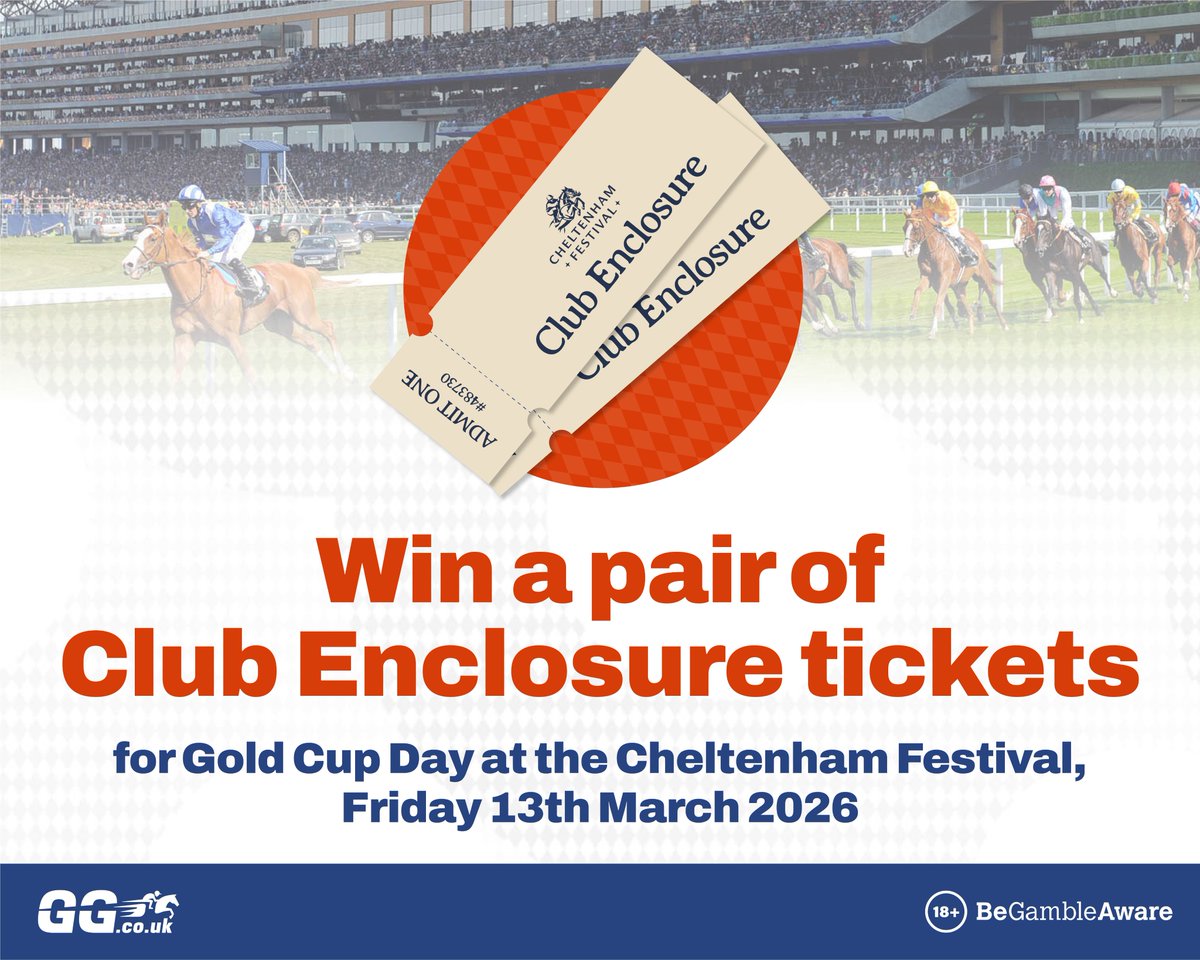 ggcouk's tweet photo. 🚨 WIN A FREE PAIR OF TICKETS TO THE CLUB ENCLOSURE AT THE CHELTENHAM FESTIVAL! 🍾🏇

We are offering for you and a friend to attend the race meeting of them all! 😍

To Enter: 👇
- Simply RT
- Follow @ggcouk 
- Sign up here: https://t.co/4uMjvUZ0Es

📅 Winner announced soon! https://t.co/ZLbXLzt28C