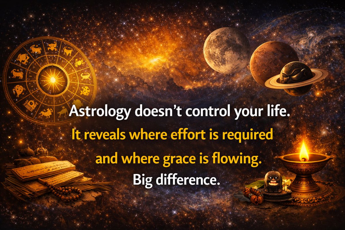 AstroDecoded's tweet image. Astrology doesn’t control your life.

It reveals where effort is required
and where grace is flowing.

Big difference.