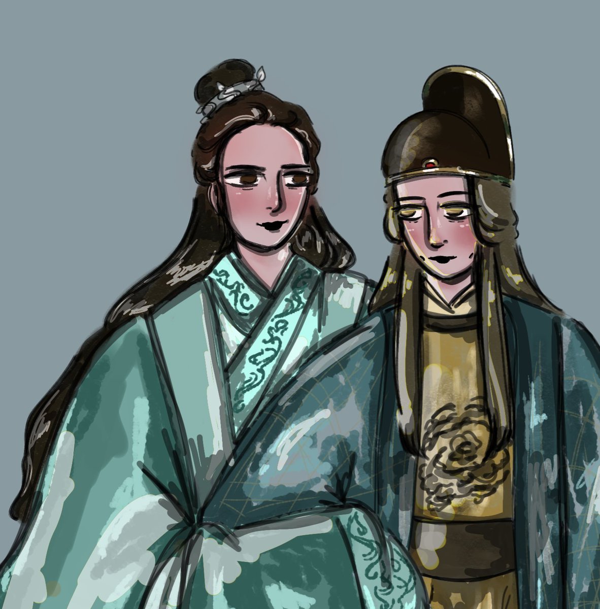 StanTeamD's tweet photo. Wanted to draw shanshan~ but he's incomplete without Ayao❣️.

Btw guys, i think they look a little bland/pale. But I'll work on it ig.
#jinguangyao #sushe #suyao #suminshan #modaozushi https://t.co/efuDTQWhcZ