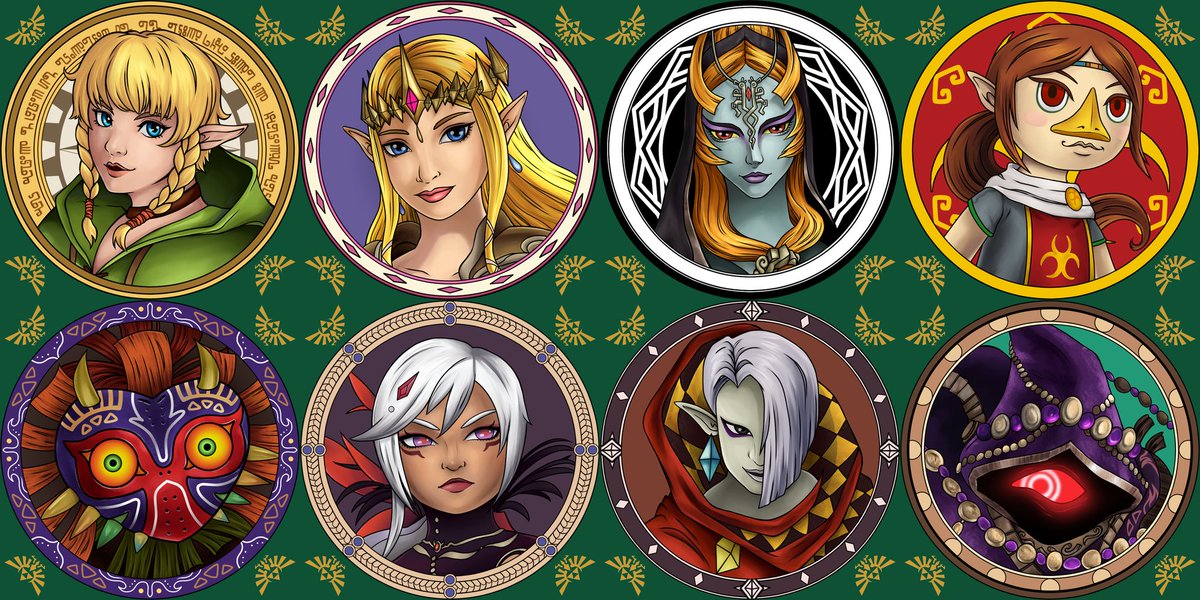 All of the icons I made for the Guiding Compass Hyrule Warriors Zine! Feel free to use them. #HyruleWarriors #TheLegendofZelda
