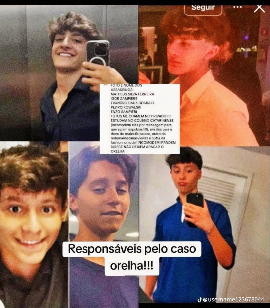 A justiça de Santa Catarina proibiu a divulgação das fotos dos assassinos do cachorro Orelha. Eu prefiro ignorar a determinação de quem parece não querer fazer justiça diante de uma atrocidade desse tamanho. Que todos esses malditos tenham uma vida desgraçada. Vagabundos, podres.