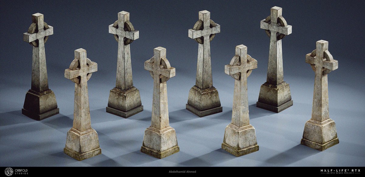 Some high res renders from my Half-Life 2 RTX work, made with blender, textures in substance painter and rendered in marmoset toolbag, some post processing in photoshop as well! #b3d