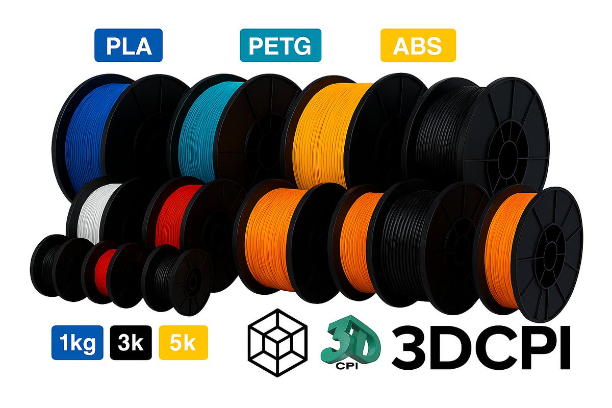 ¡Descubre la Nueva Generación de Filamento #3DCPI! ¿Buscas filamento #3D de alta calidad y en grandes cantidades? Presentamos nuestras bobinas de filamento #3D de 1kg, 3kg y 5kg, diseñadas para satisfacer todas tus necesidades de impresión. 
3dcpi.com