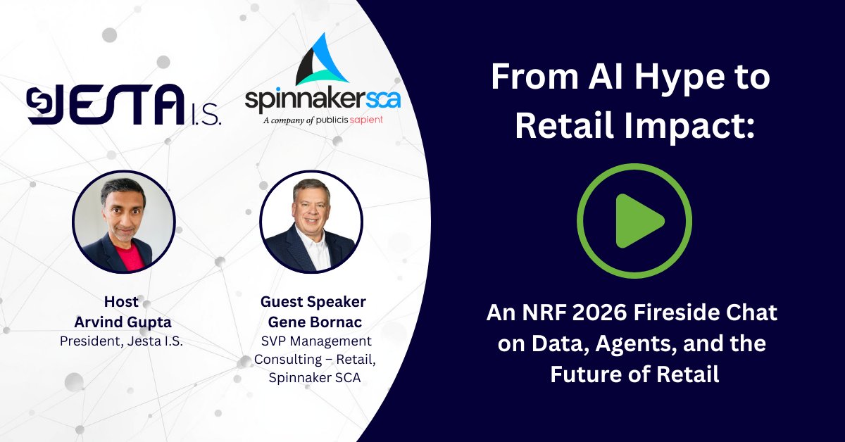 #AI was everywhere at #NRF2026 — but impact is harder to find than hype. Industry experts weigh-in about what actually makes AI work in #retail: trusted data, clear objectives, and a human-led approach.  Watch 👉jestais.com/from-ai-hype-t…