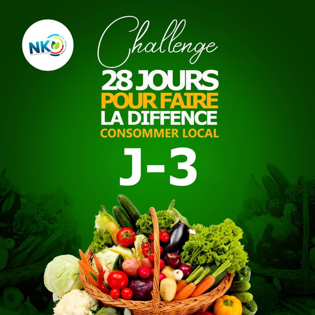 Nsungayakongo's tweet photo. Compte à rebours lancé !
Plus que #2 jours avant le grand Jour-J Le challenge 28 jours- Consommer Local arrive à grands pas.
Un engagement pour nos producteurs,  notre économie et notre fierté🇨🇩
Prêts à relever le défi ?💪
Alors, *joignons nos forces et valorisons nos produits. https://t.co/d61gvsoDaa