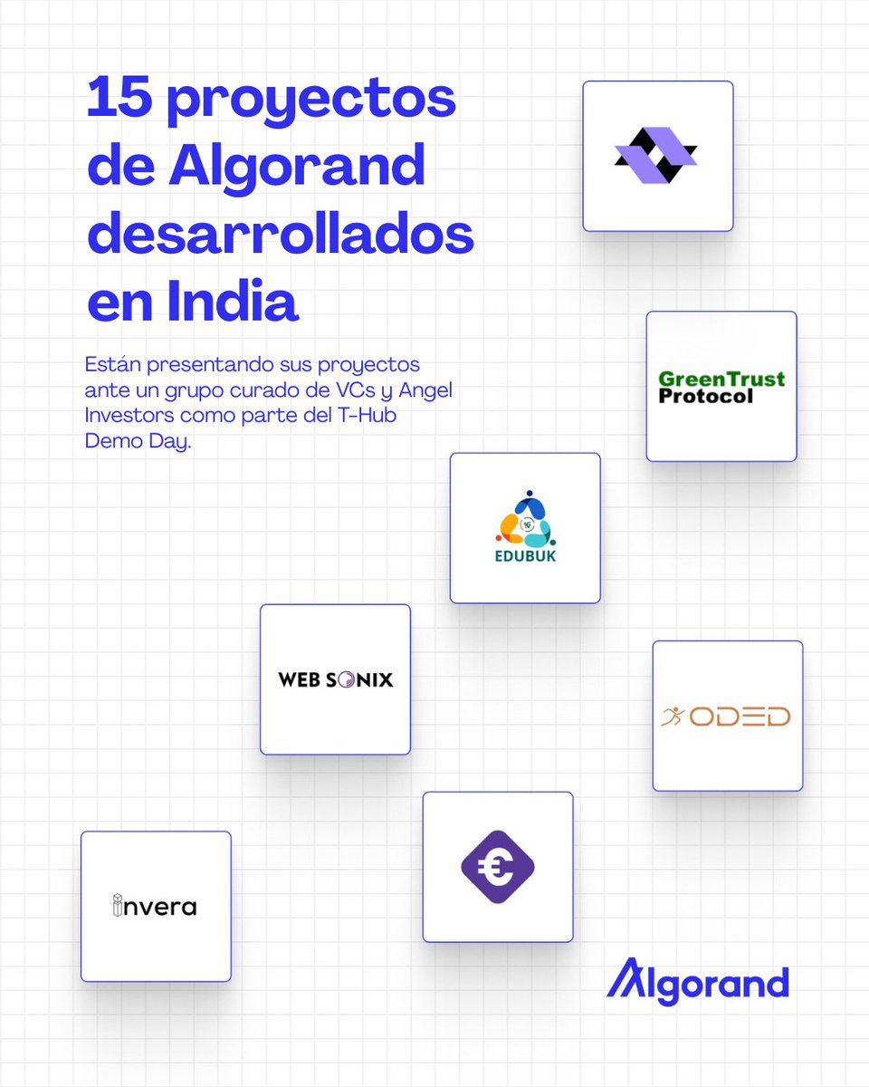 AlgorandEs's tweet photo. 🌐El ecosistema de #Algorand sigue mostrando tracción a nivel global.

En el T-Hub Demo Day, equipos que construyen sobre Algorand en India presentaron soluciones enfocadas en finanzas, educación y tecnología aplicada, frente a VCs y Angel Investors. https://t.co/vEiTb30wFt