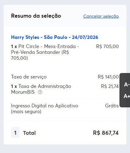 thaliilopes's tweet photo. @hesroses91 Entrei 11:06 preenchi tudo da meia entrada, conclui a compra e aprovou a compra no valor do pacote, 6.174,34. Tive que cancelar https://t.co/Rfzi9eELA5