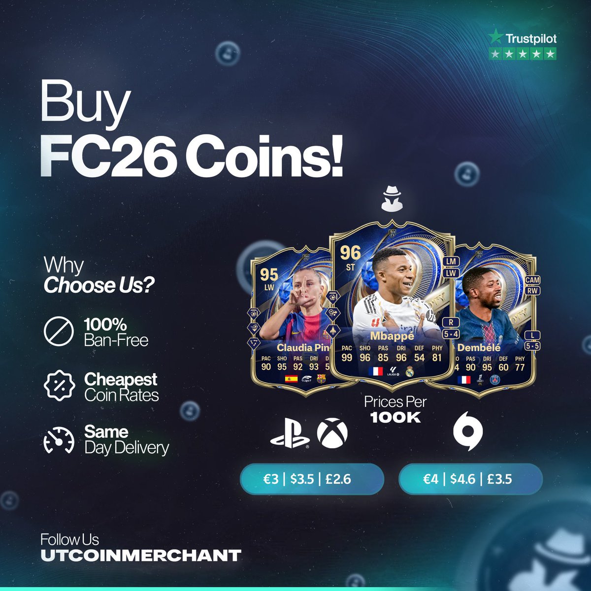 UT COIN MERCHANT🕵️‍♂️Cheap & Safe EA FC 26 Coins tweet media