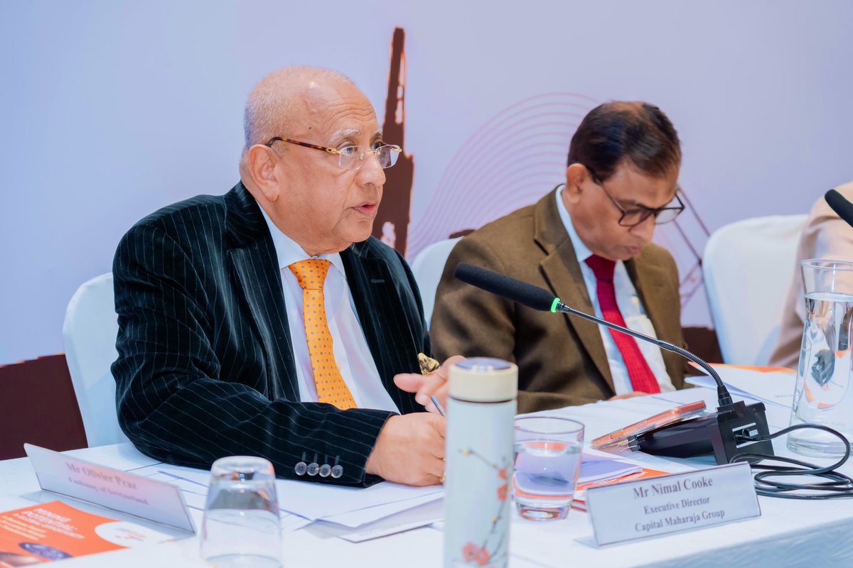 pathfinderSL's tweet photo. 7th-DD:
Prof. Kithsiri Dissanayake &amp; Prof. Ajith De Alwis urged knowledge-driven, tech-enabled value addition, while industry panellists Amila Jayasinghe &amp; Nimal Cooke called for digital licensing, faster approvals, &amp; investor-ready regulation to scale Sri Lanka’s mineral sector. https://t.co/kIXIQC4XJA