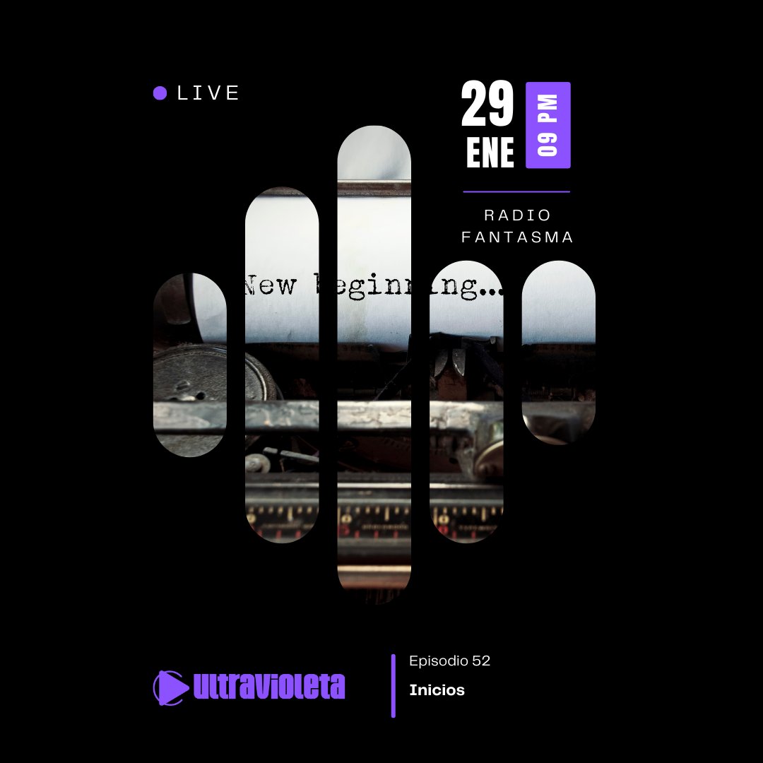 Hoy comienza el camino de Ultravioleta en el 2026 e <a href="/ItzelNoguezM/">Itzel Noguez</a> aprovecha para hablar sobre los inicios en la música y la vida...

No te lo pierdas 9 PM aquí ⤵️

radio-fantasma-mx.mixlr.com/events/4819022