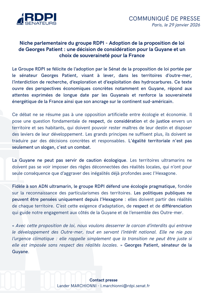Sénateurs RDPI tweet media